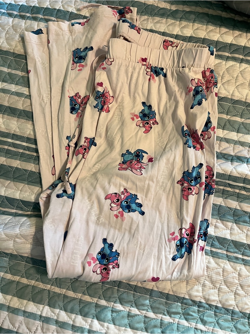 Top Secret Pink Pajama Pants with Lilo and Stitch